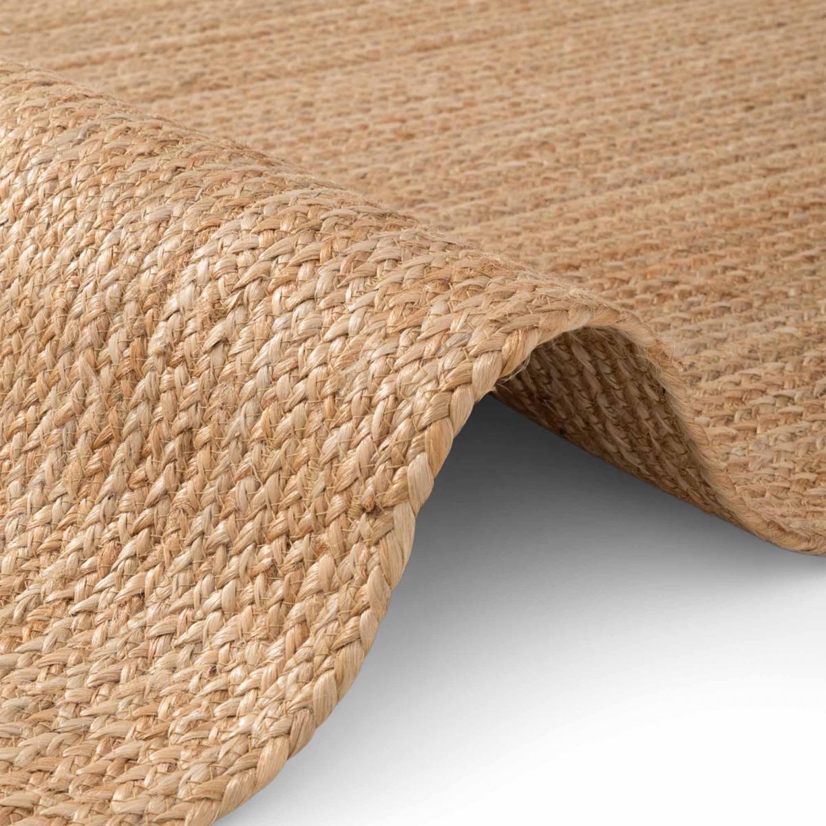 Tapis pour une chambre ou une entrée motif simple, JUTE L tissé main, design chaleureux — vue 4
