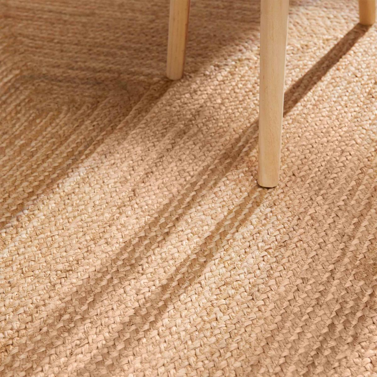 Tapis pour une chambre ou une entrée motif simple, JUTE L tissé main, design chaleureux — vue 6
