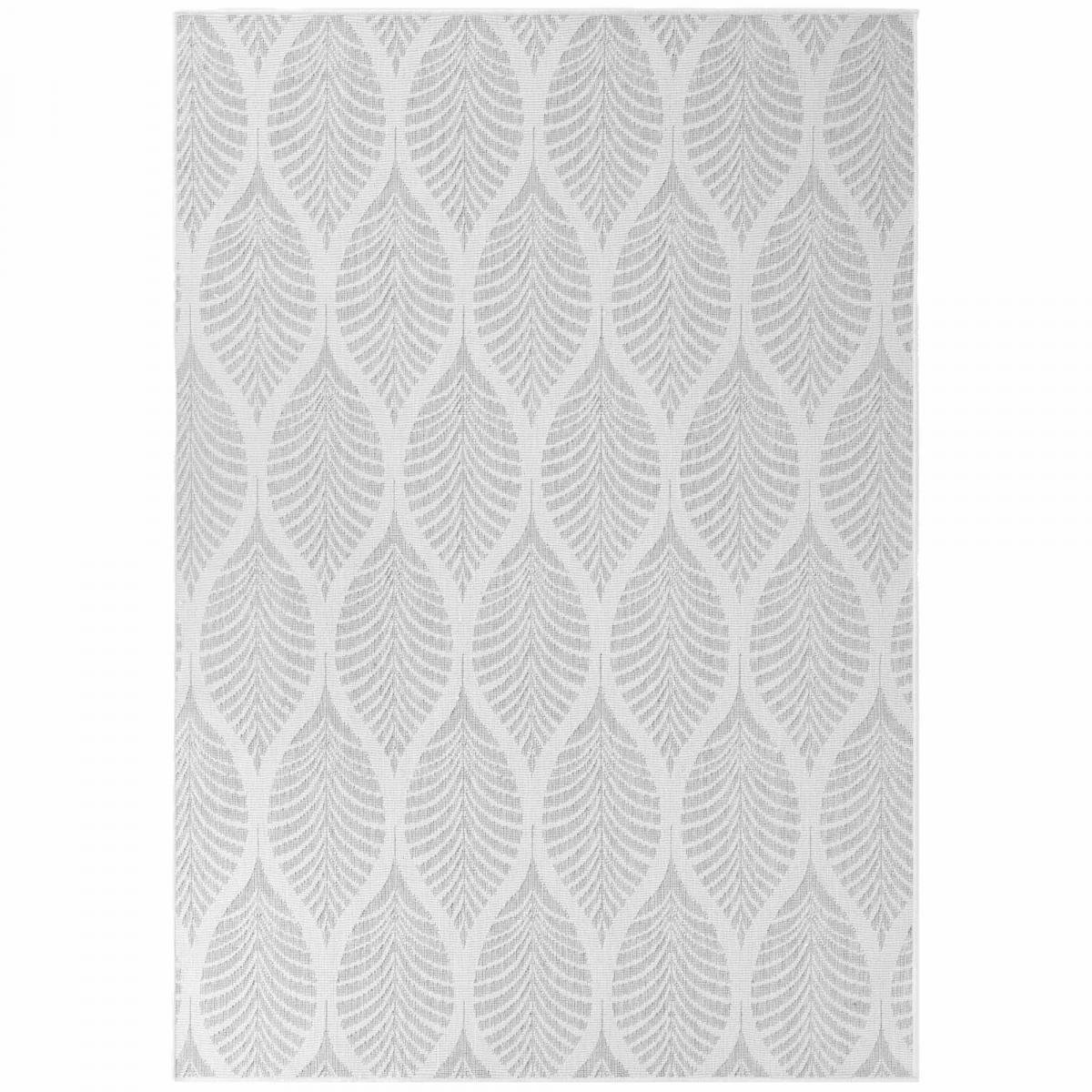 Tapis exterieur kilim nature floral, structure authentique, DINAV