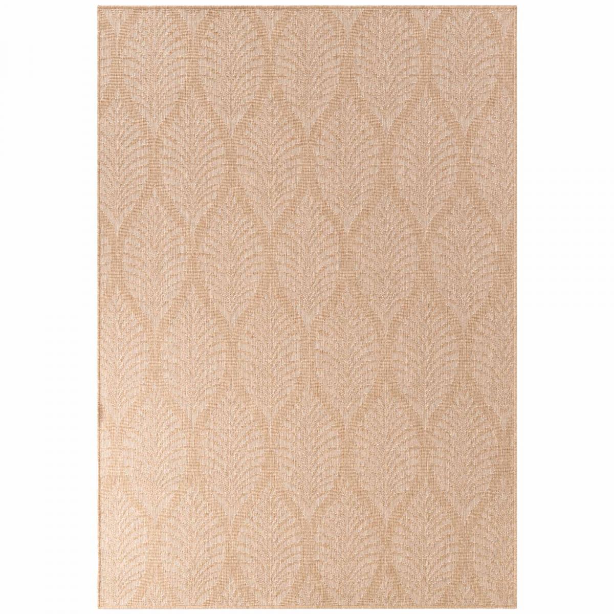 Tapis exterieur kilim nature floral, structure authentique, DINAV