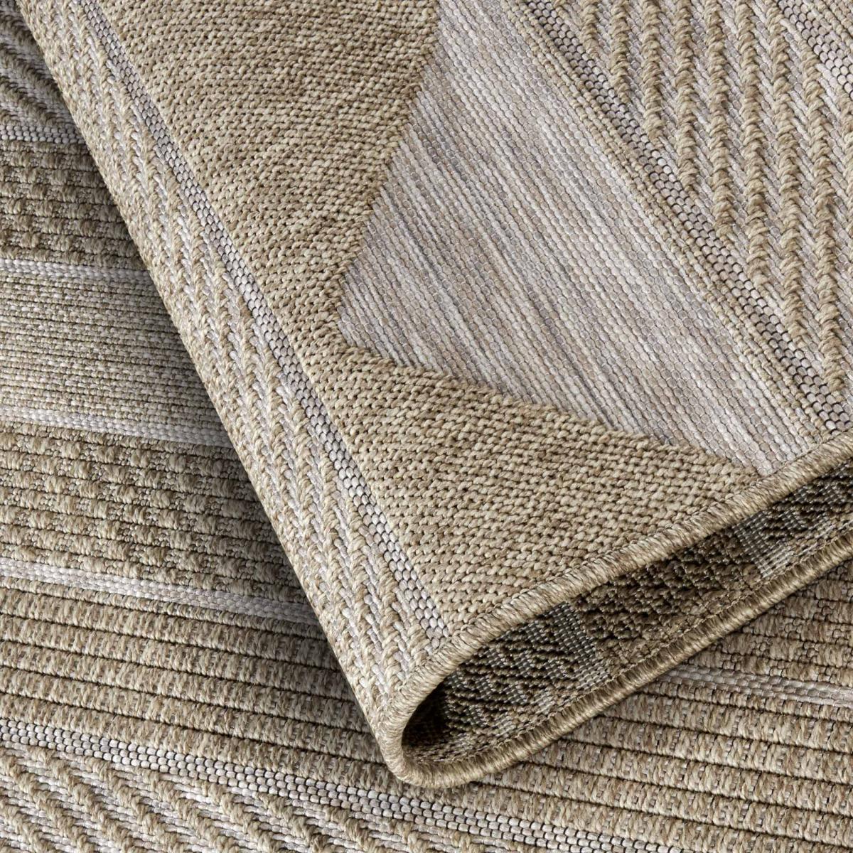 Tapis exterieur motif géométrique, structure relief, ELISABETH pliable — vue 4