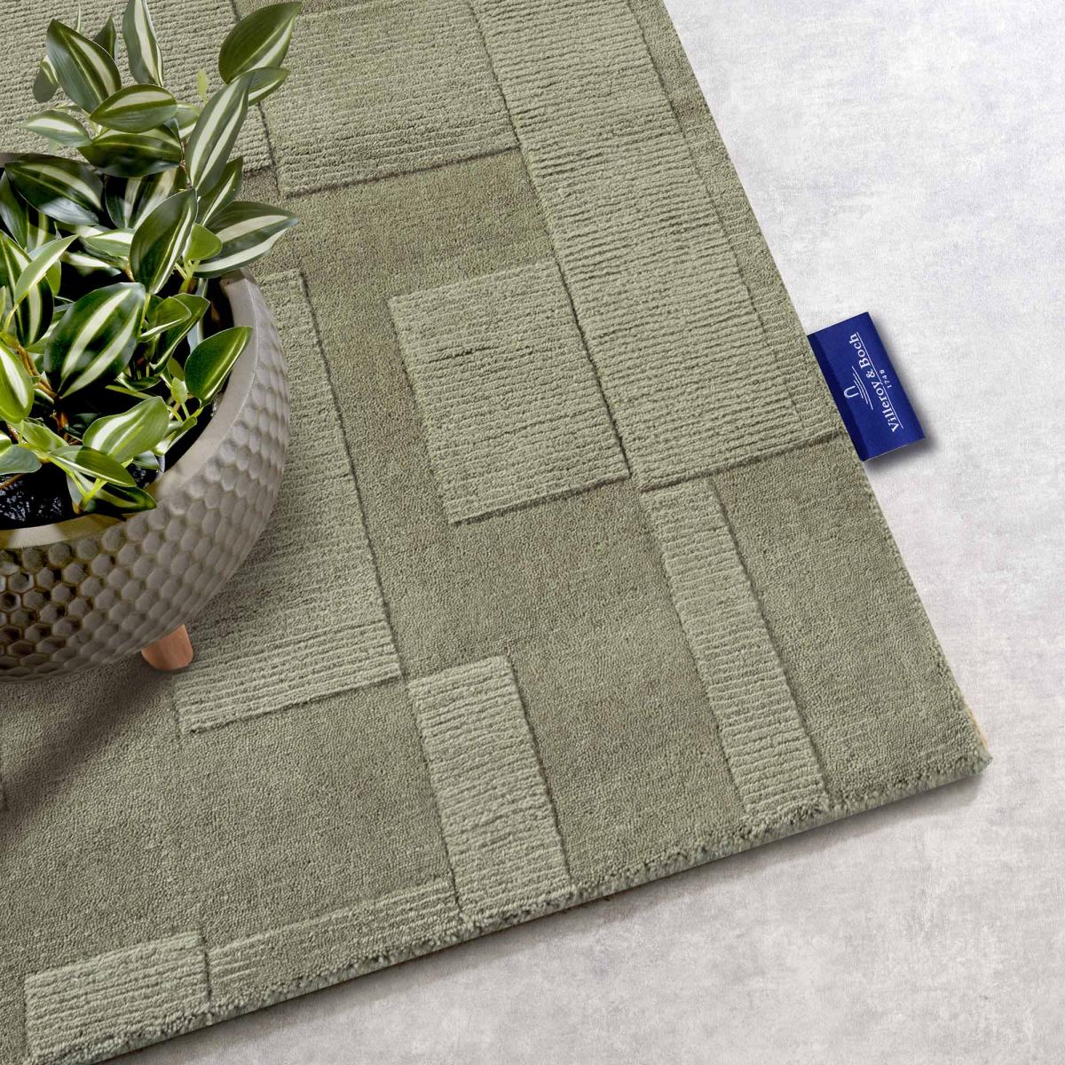 Tapis salon, motif géométrique authentique, WILHELMINE, tissé main — vue 6
