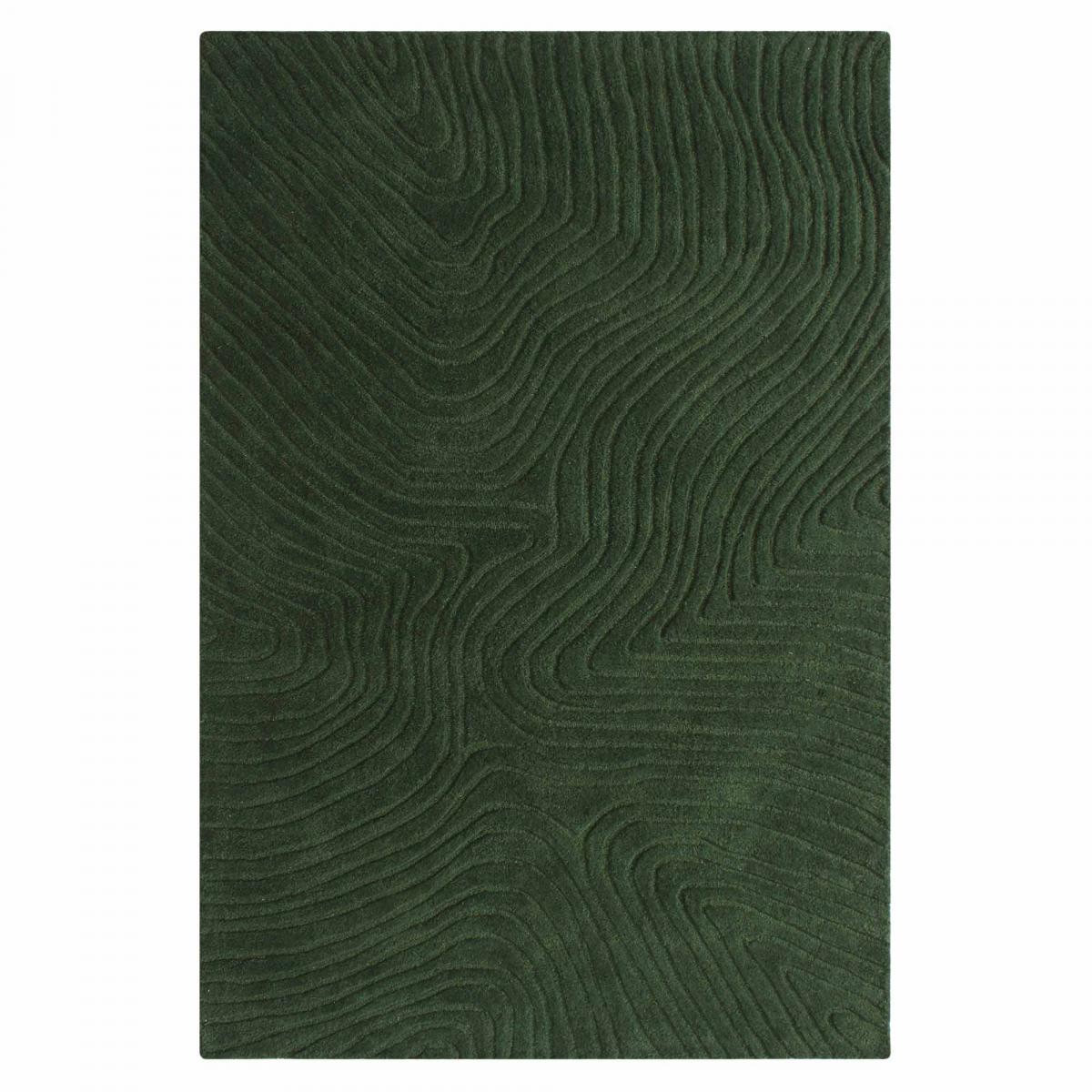 Tapis salon VYTA fait à la main en Laine, motif design ton sur ton