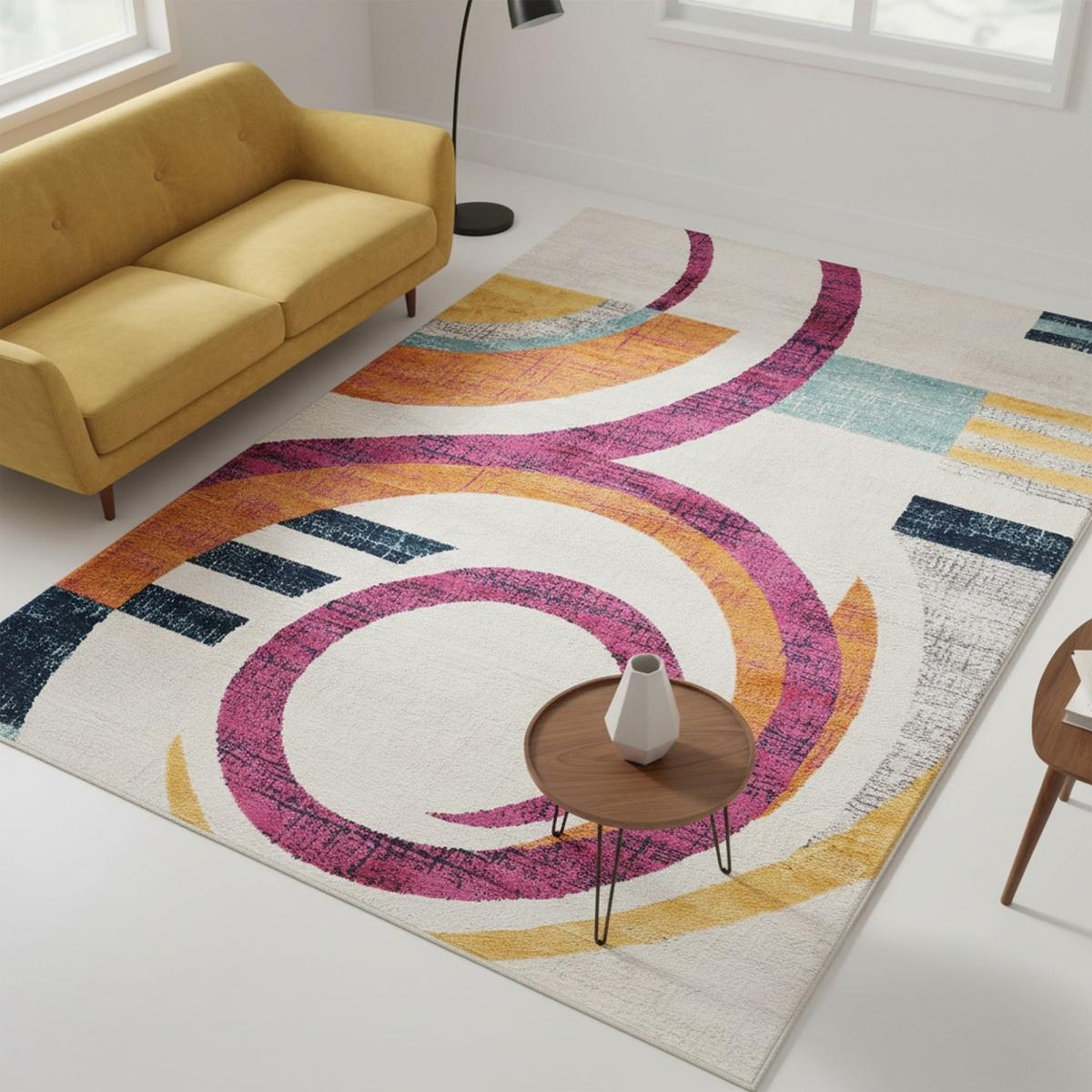 Tapis d'orient LYN3 LY Motif Géométrique Design Moderne. — vue 3