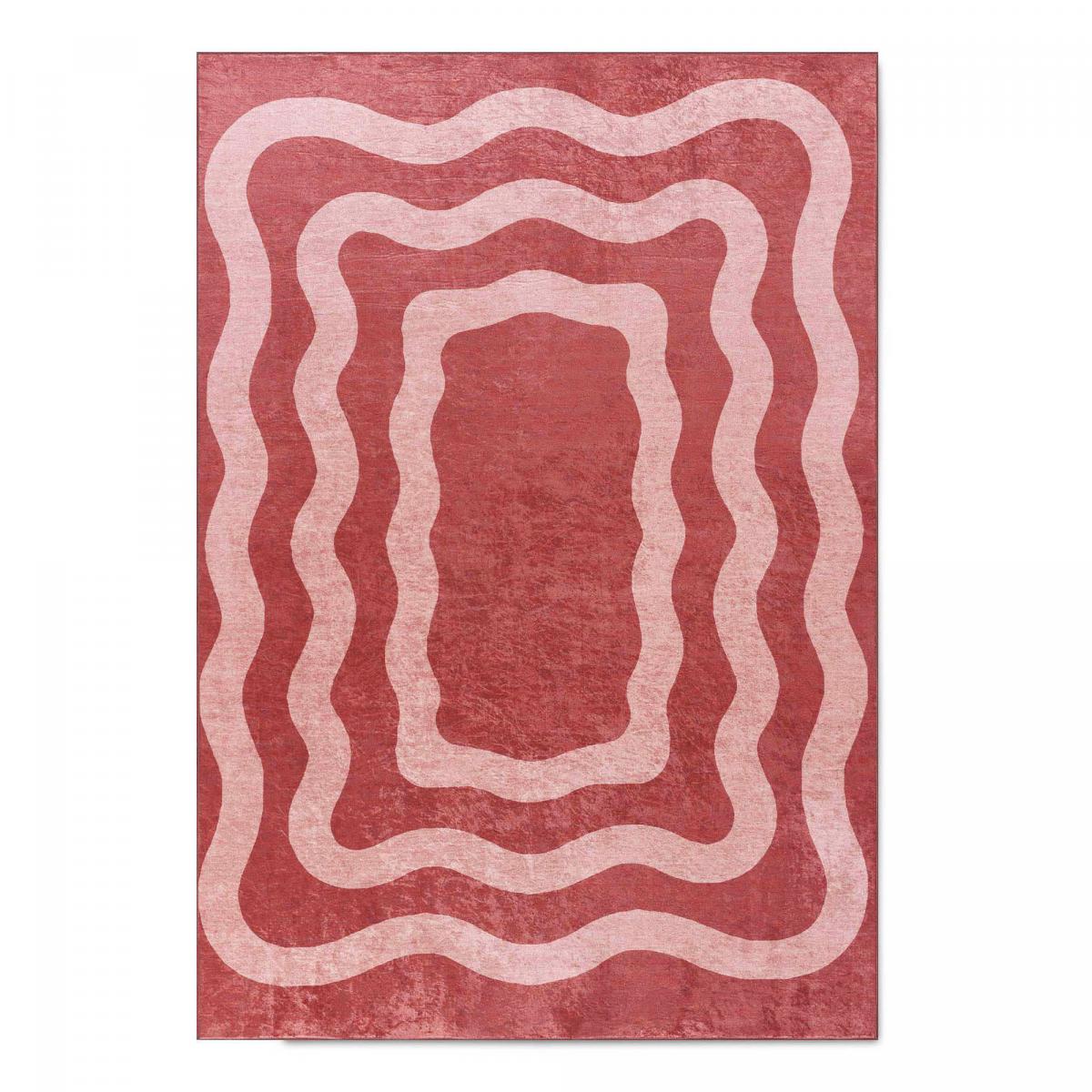 Tapis cuisine ou salle de bain, motif géométrique original, design chaleureux LYN11 G