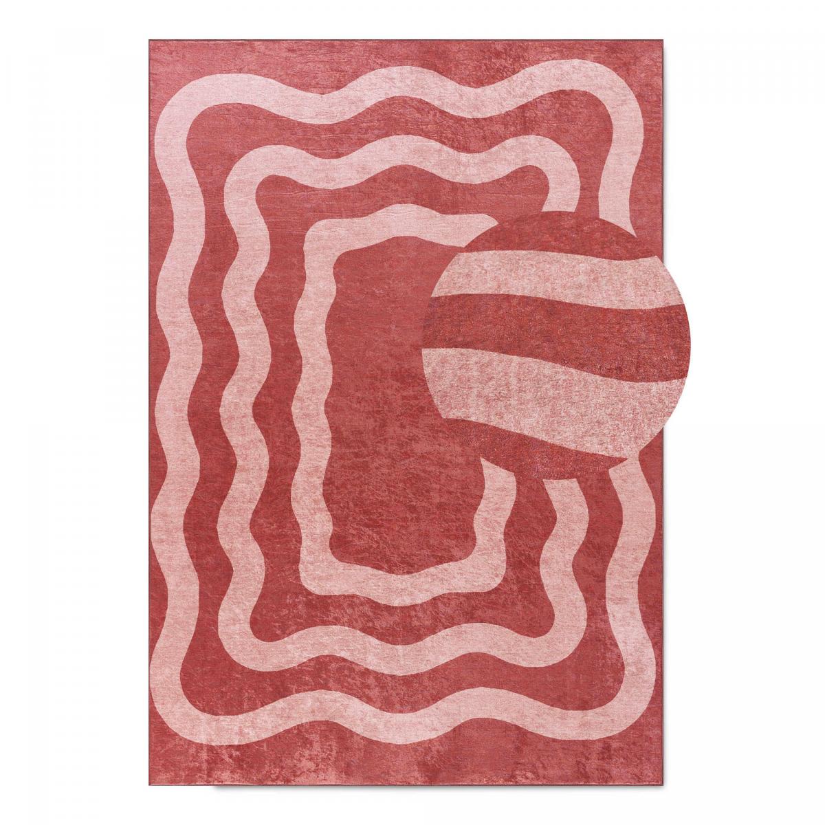 Tapis cuisine ou salle de bain, motif géométrique original, design chaleureux LYN11 G — vue 6