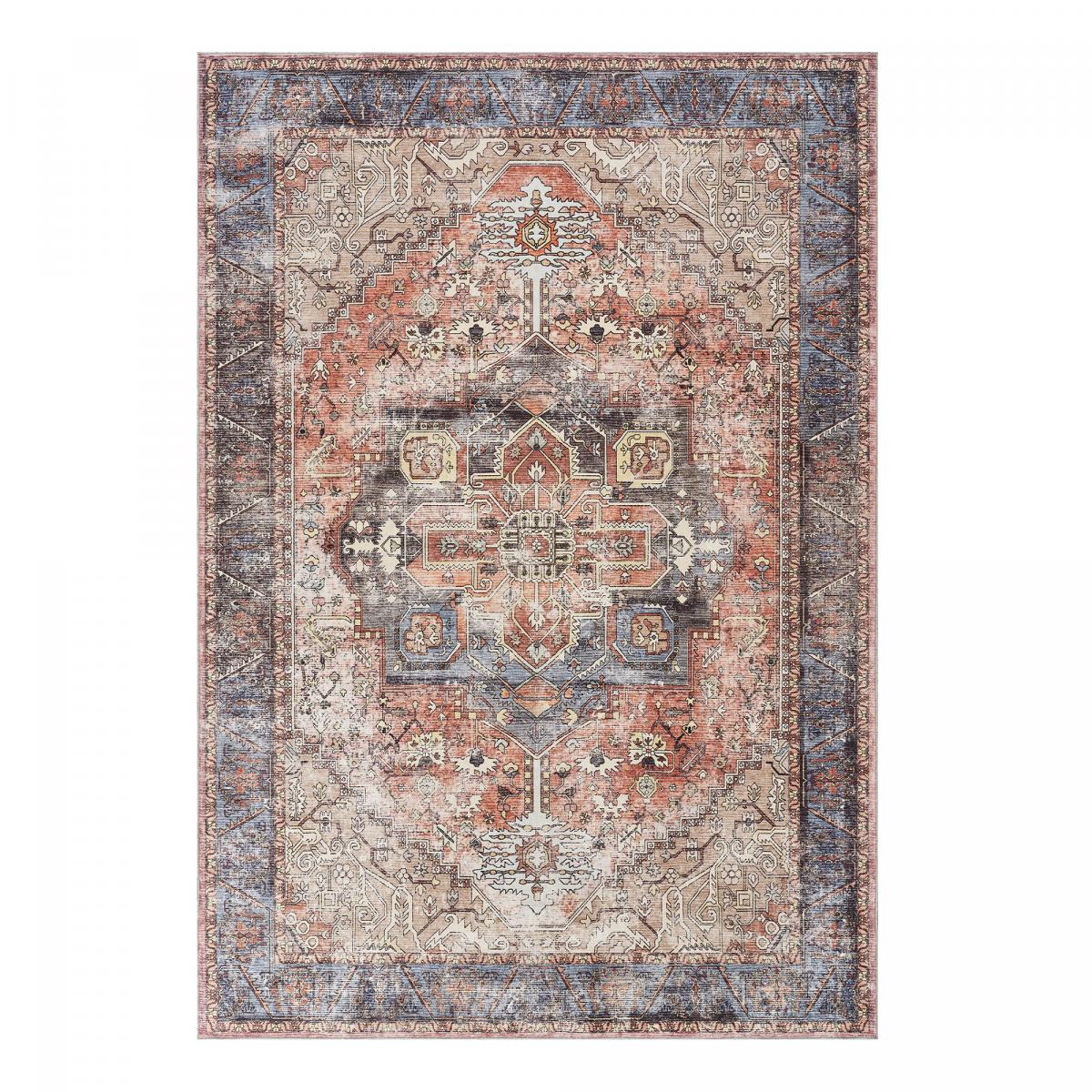 Tapis d'orient kilim motif oriental, LYN11 VINTAGE C, tissée et chaleureuse
