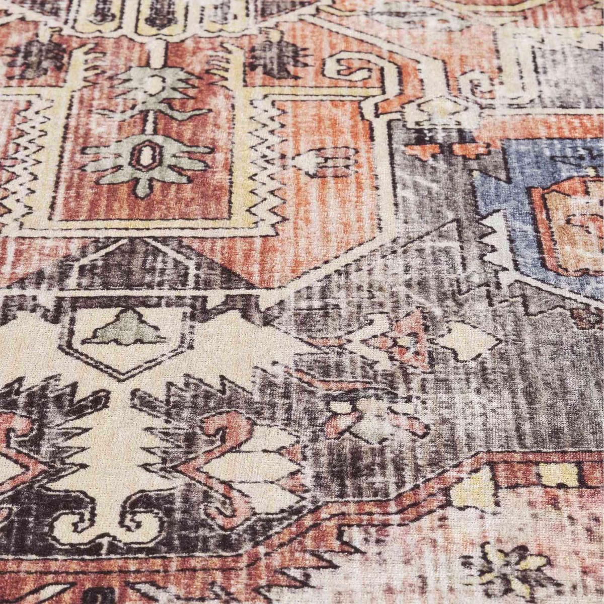 Tapis d'orient kilim motif oriental, LYN11 VINTAGE C, tissée et chaleureuse — vue 4