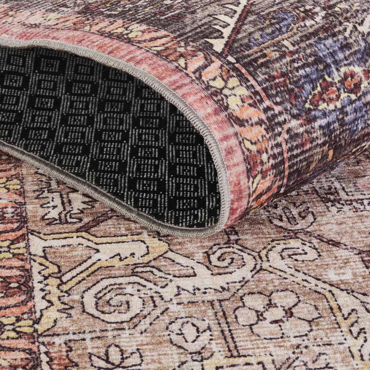 Tapis d'orient kilim motif oriental, LYN11 VINTAGE C, tissée et chaleureuse — vue 5