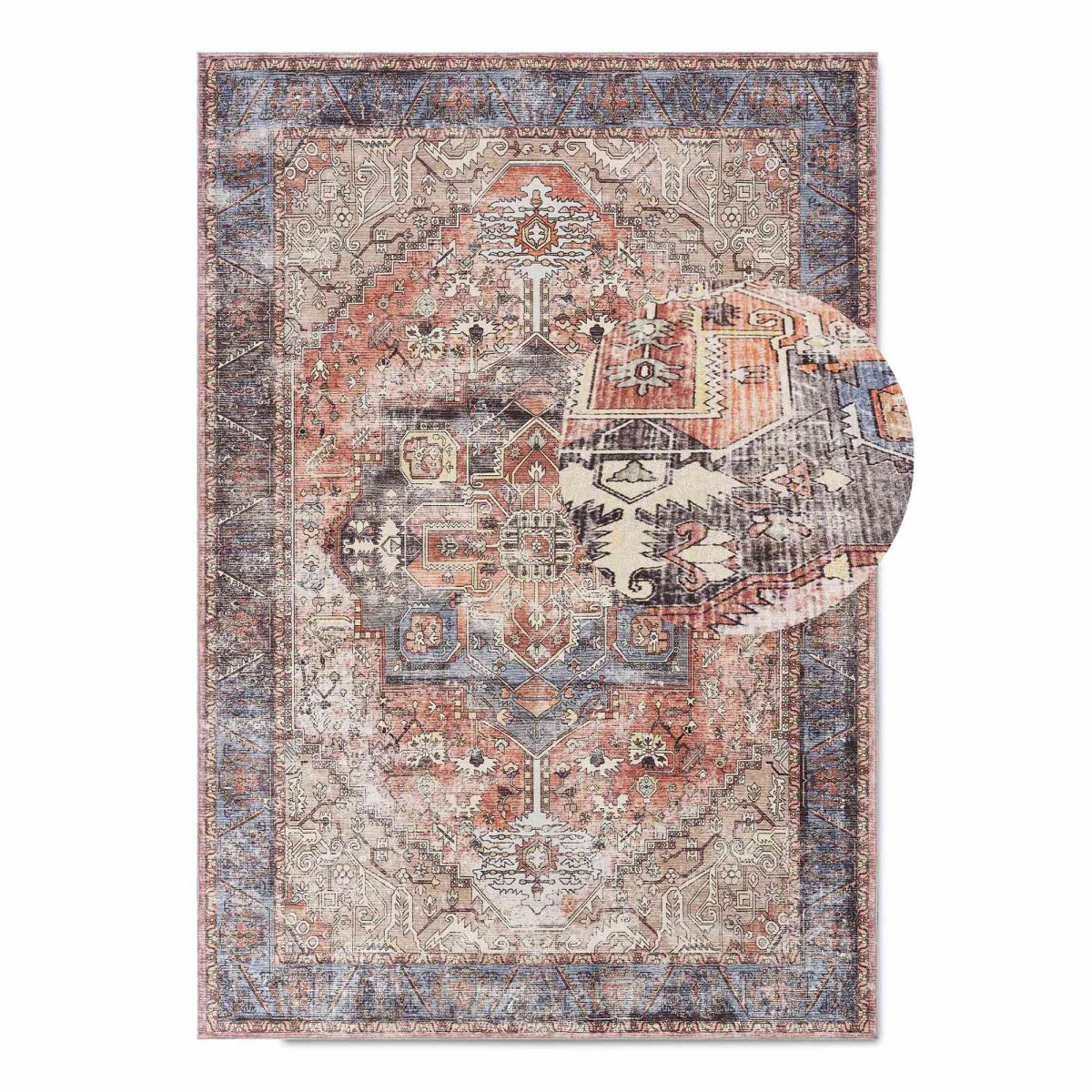Tapis d'orient kilim motif oriental, LYN11 VINTAGE C, tissée et chaleureuse — vue 6