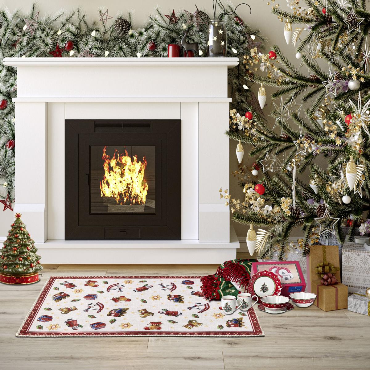 Tapis salon ou enfant NOEL, tapis kilim fin et original — vue 3