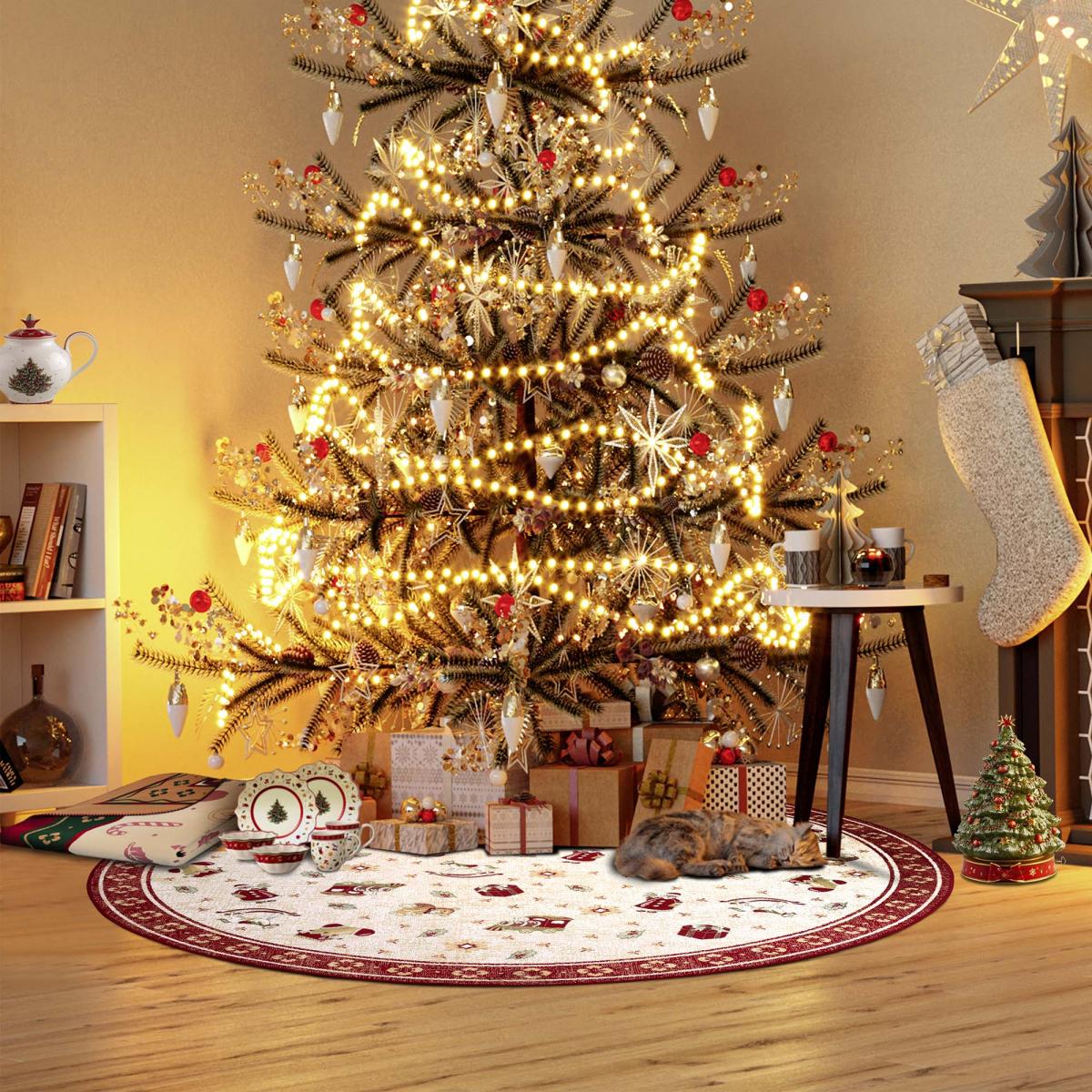 Tapis salon ou enfant NOEL 1, tapis kilim fin et original — vue 3