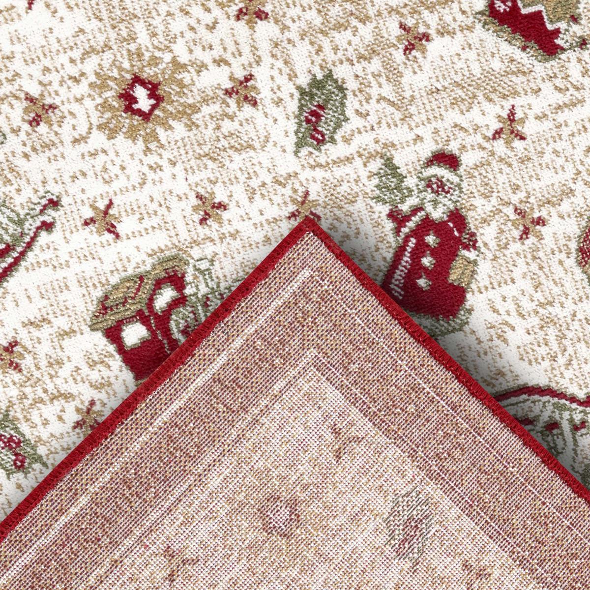 Tapis salon ou enfant NOEL 1, tapis kilim fin et original — vue 4