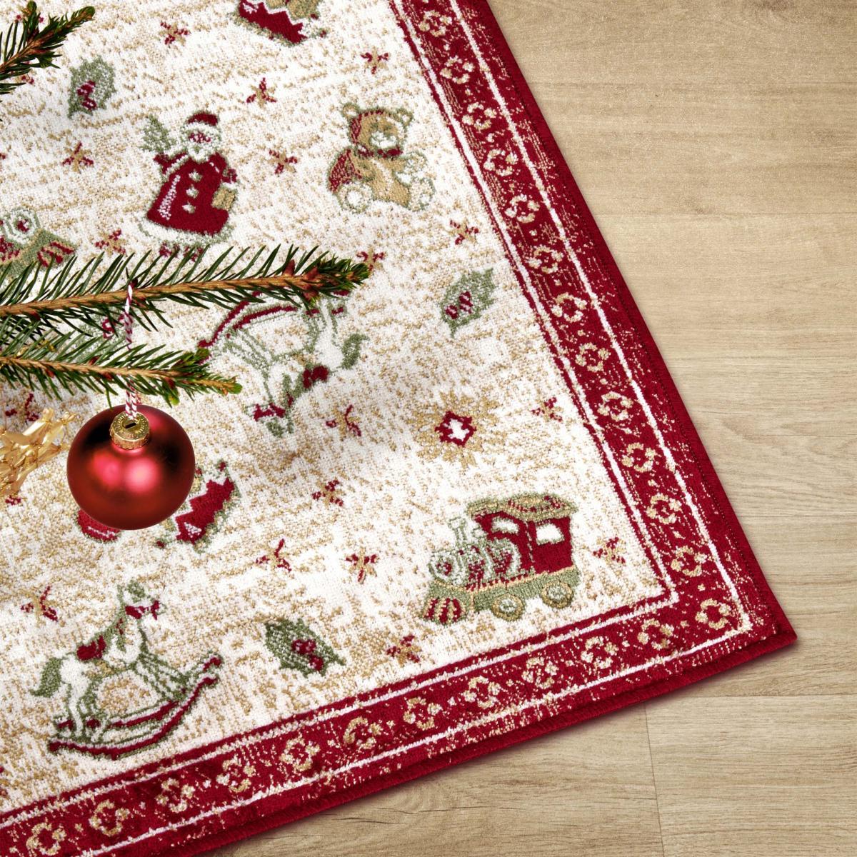 Tapis salon ou enfant NOEL 1, tapis kilim fin et original — vue 6