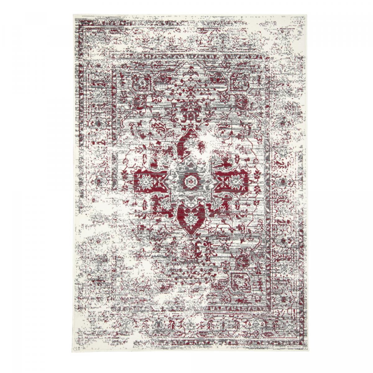 Tapis salon motif oriental vintage, ornements délicats, LYN1 VINT