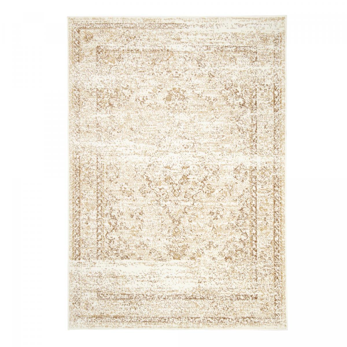 Tapis salon vintage patiné, design élégant intemporel LYN1 VON