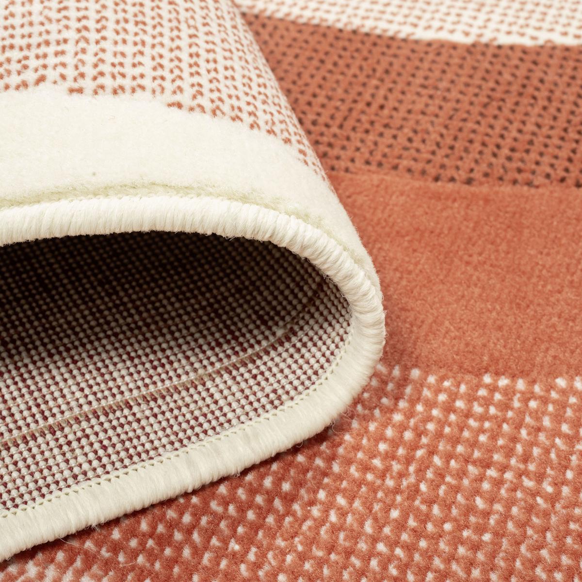 Tapis motif géométrique ovale dégradé, style rétro 70's — vue 5
