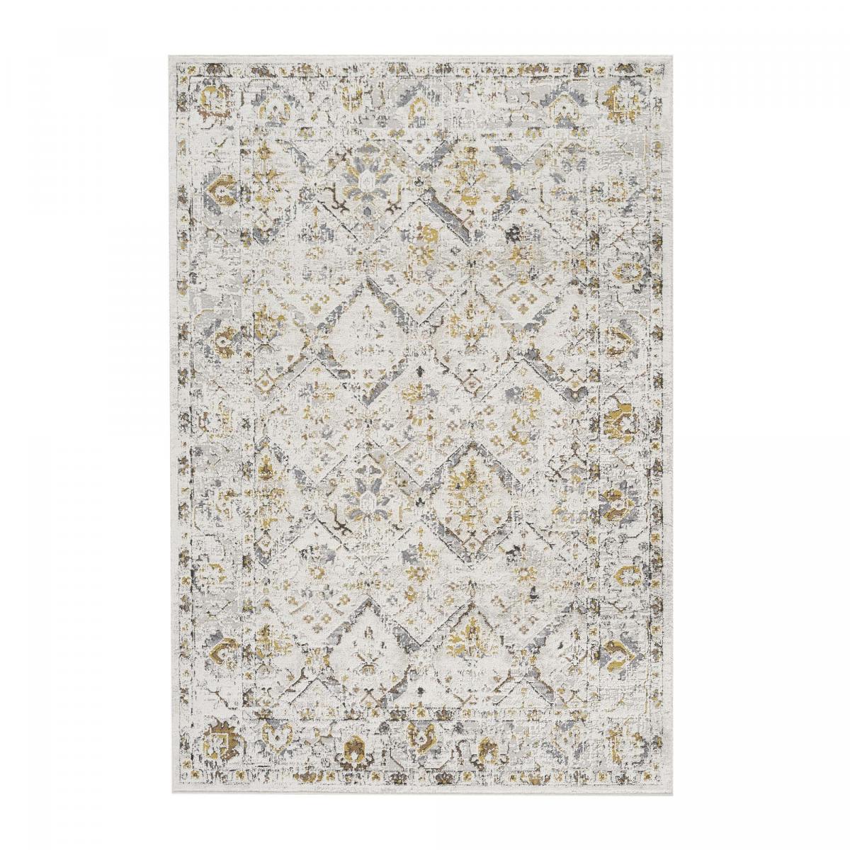 Tapis salon, motif rétro-vintage en relief, style chaleureux — vue 3