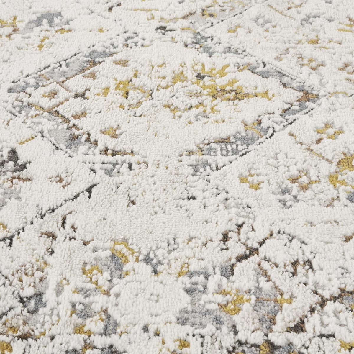 Tapis salon, motif rétro-vintage en relief, style chaleureux — vue 4