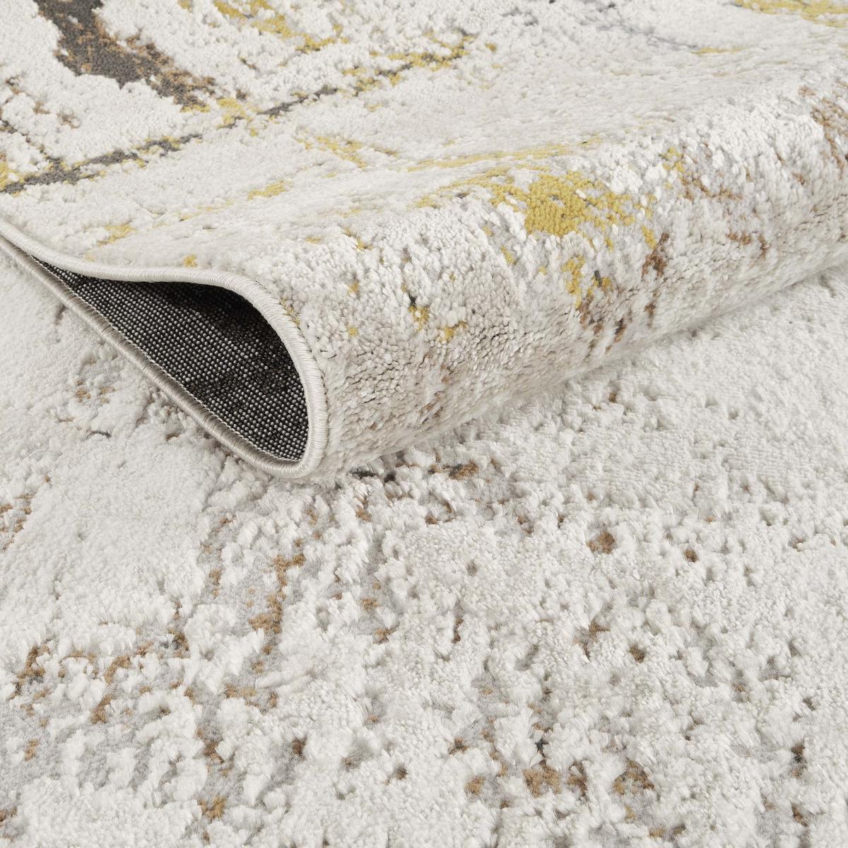 Tapis salon, motif abstrait en relief, moderne et résistant — vue 5