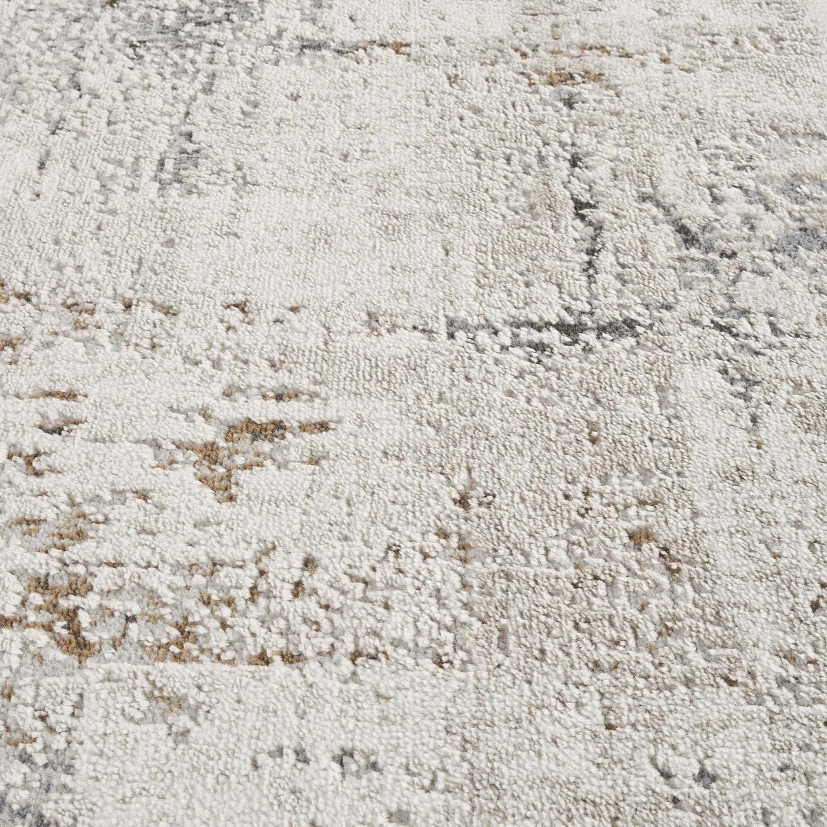 Tapis salon, motif abstrait en relief, moderne et résistant — vue 4