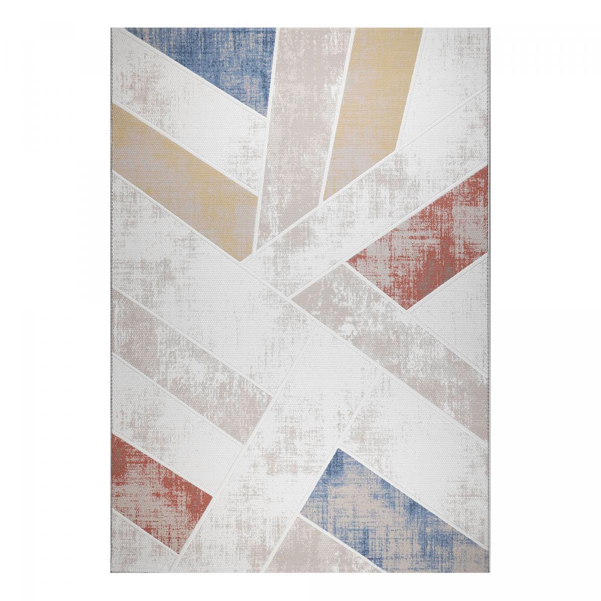 Tapis kilim, motif géométrique, tissage kilim plat, LYN55 VEGA — vue 3