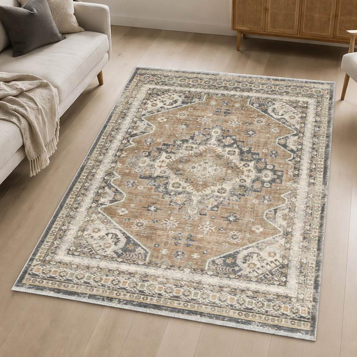 Tapis d'orient, motif oriental authentique, tissé, LYN52 BOUKA — vue 3