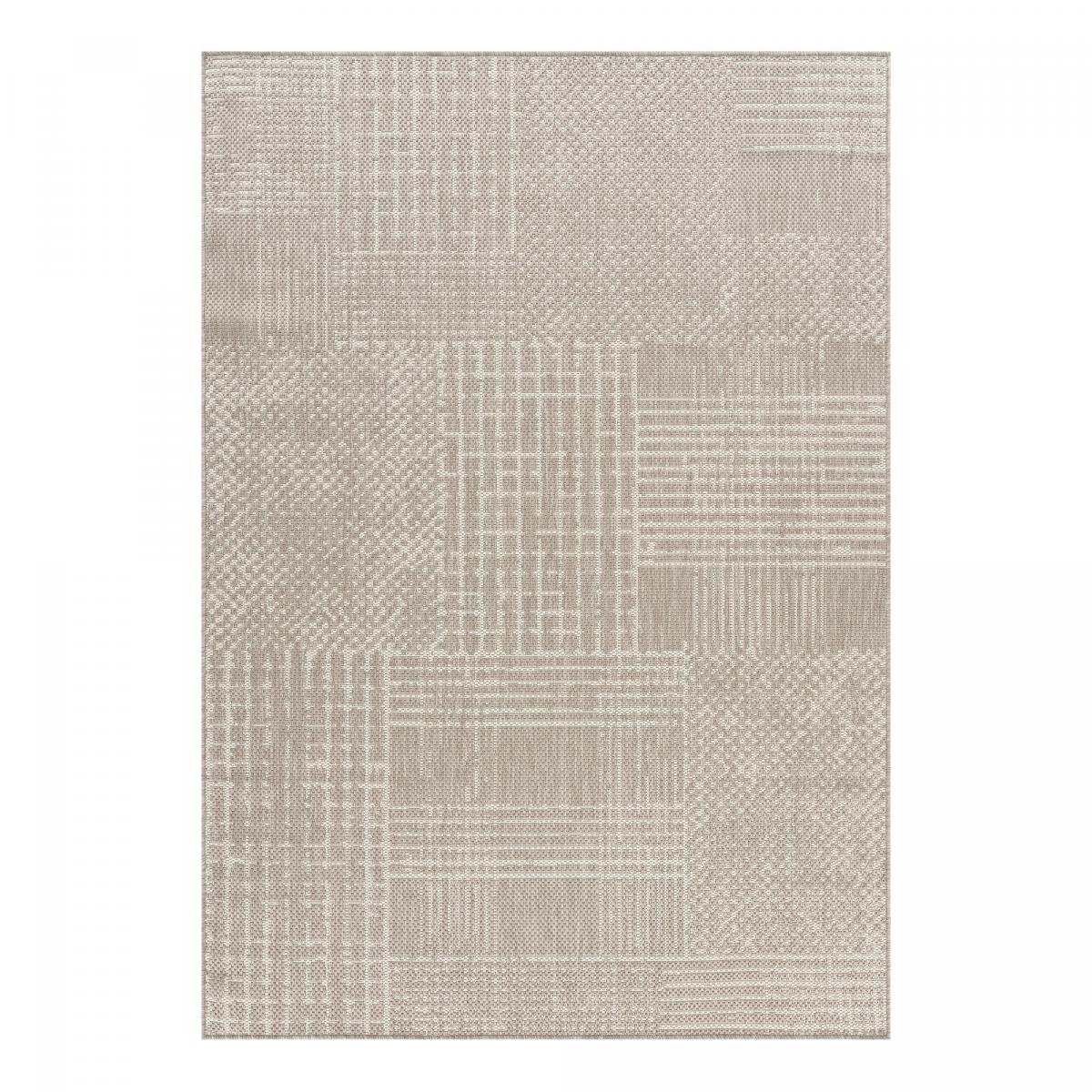 Tapis kilim, motif géométrique tissé, style artisanal LYN53 TRAME 2