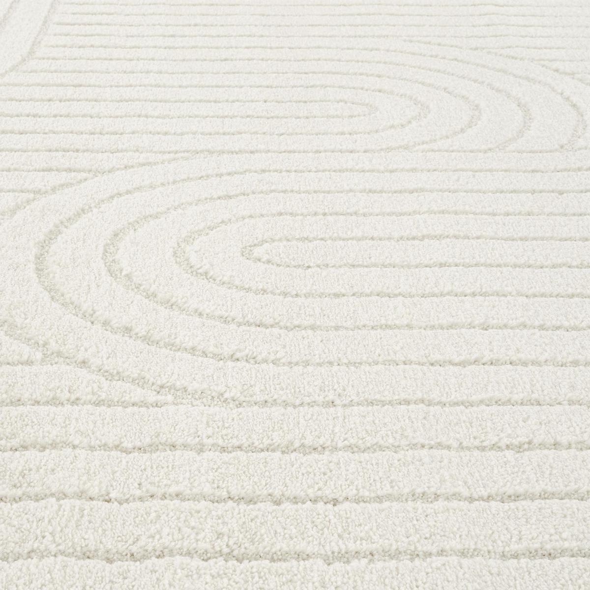 Tapis salon, motif géométrique en relief, poil ras, LYN9 ARC — vue 6