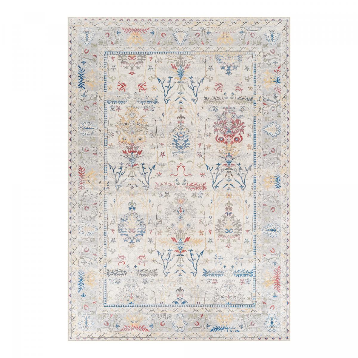 Tapis d'orient au motif oriental, style kilim, LYN11 PERLE