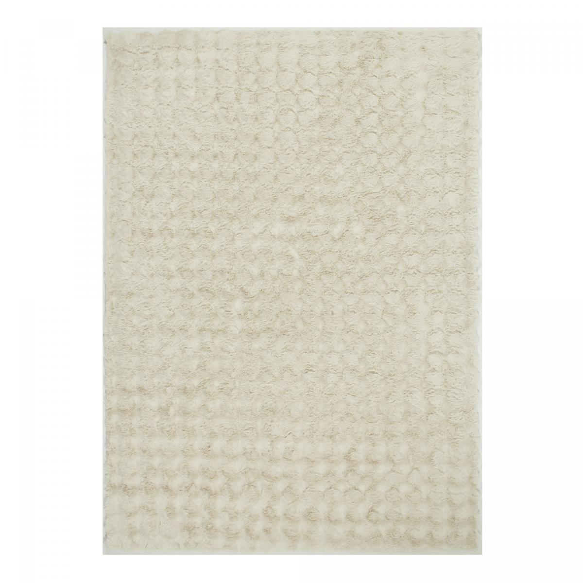 Tapis shaggy, faux uni sobre, poil long shaggy moelleux