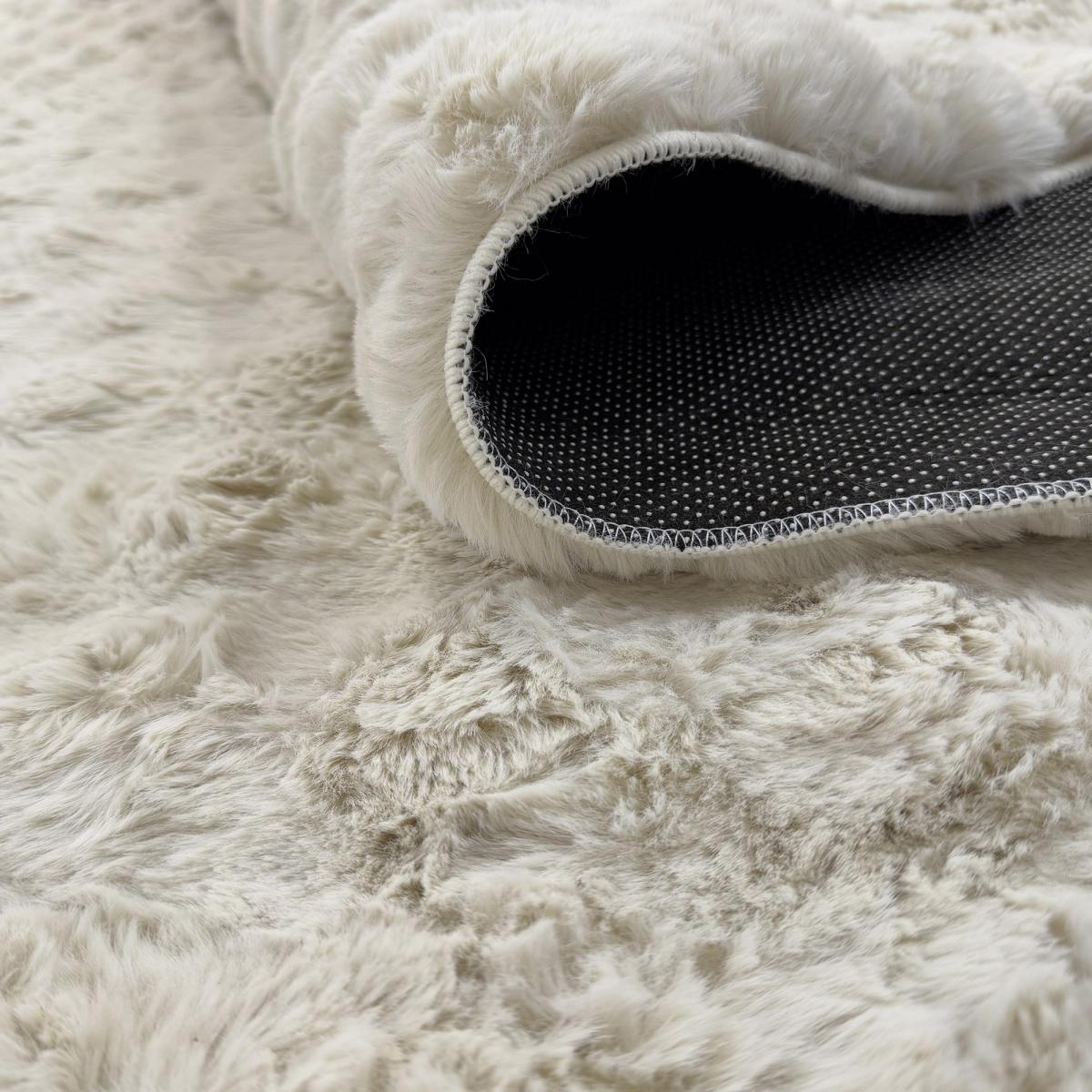 Tapis shaggy, faux uni sobre, poil long shaggy moelleux LYN58 BUBL — vue 5