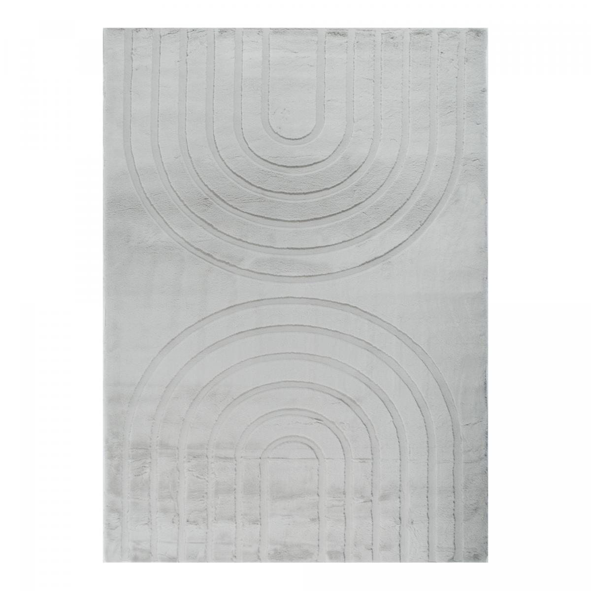 Tapis salon, faux uni sobre, texture en relief