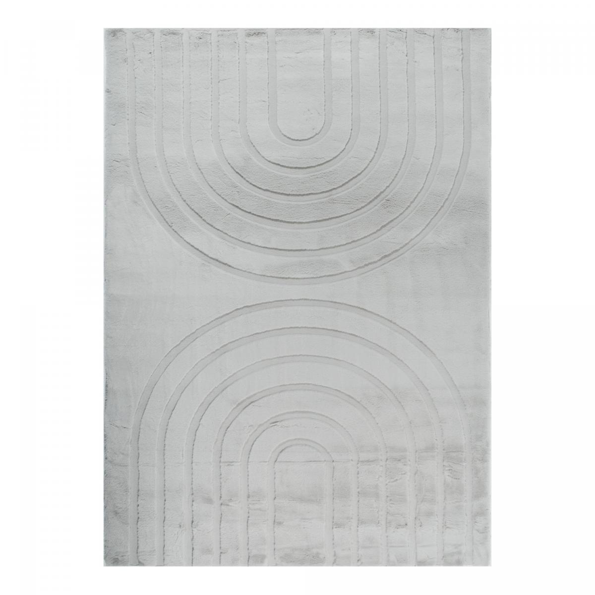 Tapis salon, faux uni sobre, texture en relief LYN59 DEH