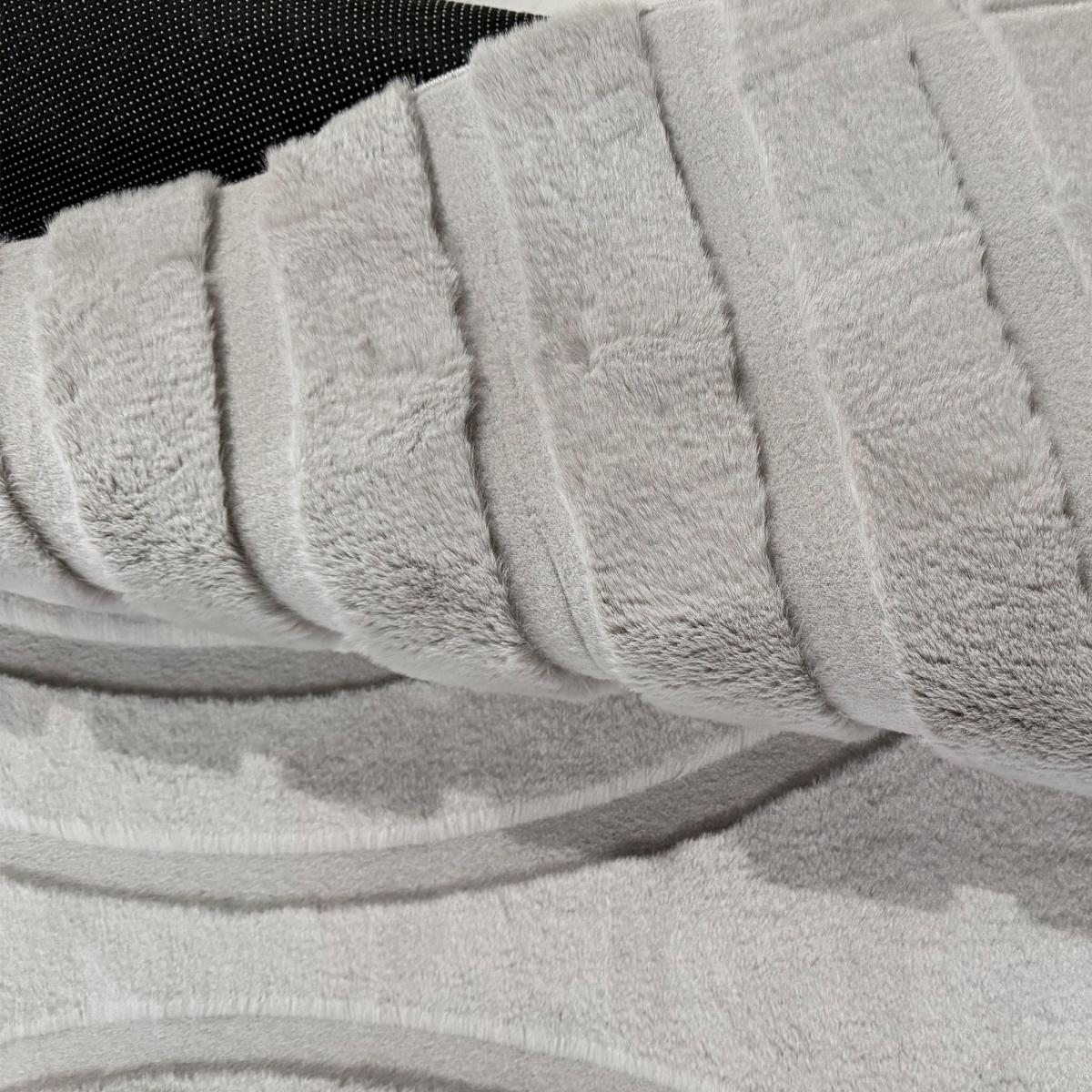 Tapis salon, faux uni sobre, texture en relief — vue 5
