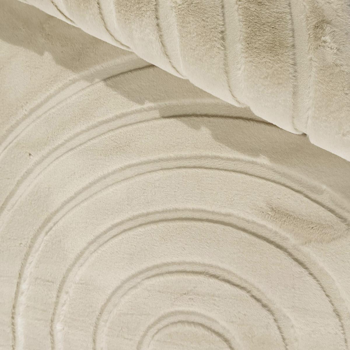 Tapis salon, faux uni sobre, texture en relief LYN59 DEH — vue 5