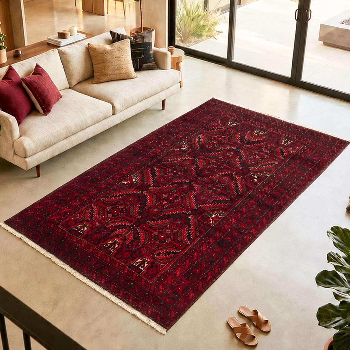 Tapis d'orient, motif oriental, noué main en laine, BALUTSCH — vue 3