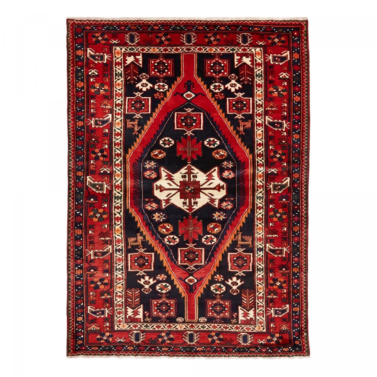Tapis d'orient au motif oriental, noué à la main en laine, HAMADAN 8