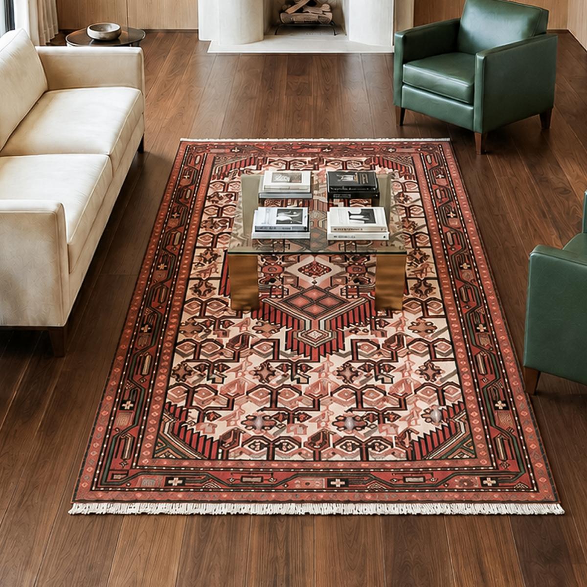 Tapis d'orient oriental, noué main en laine, HAMADAN 10 — vue 3