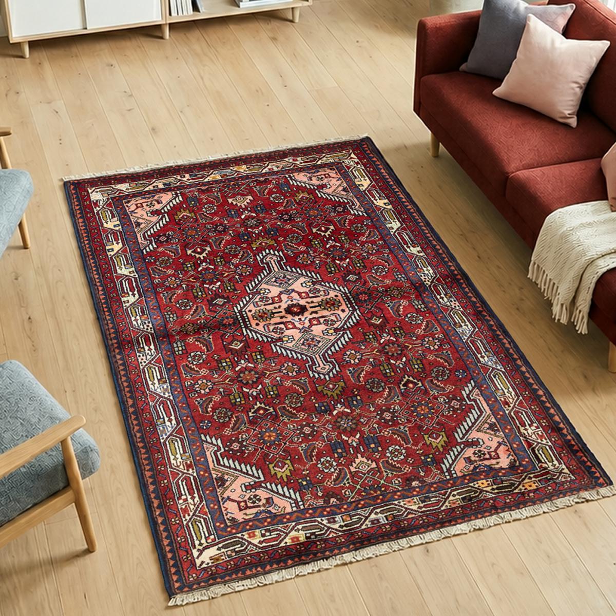 Tapis d'orient au motif oriental, noué à la main, HAMADAN 12 — vue 3