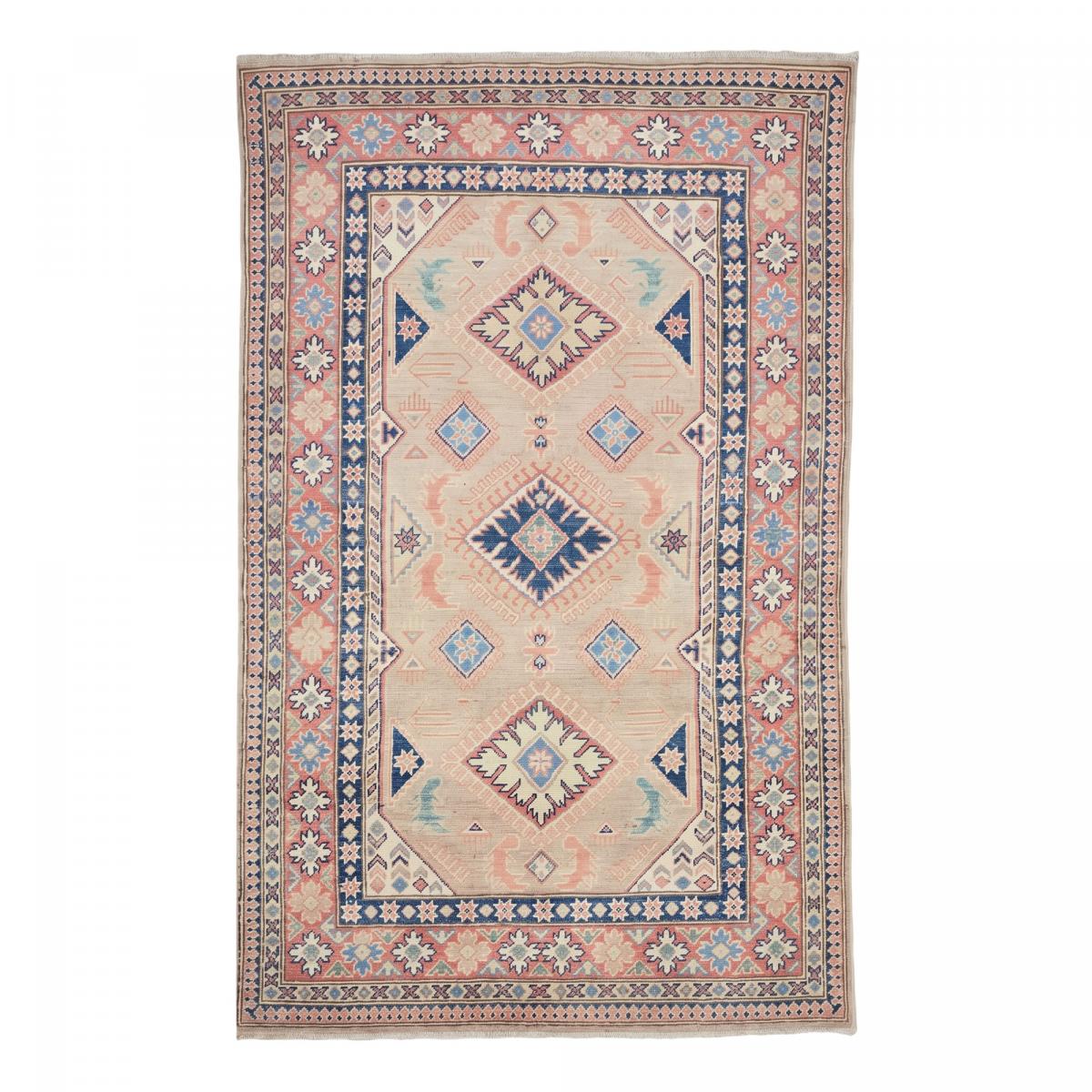 Tapis d'orient géométrique, noué main en laine, KAZAK CO 52