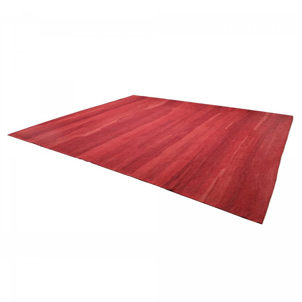 Tapis kilim au motif abstrait, tissé plat artisanal en laine — vue 4