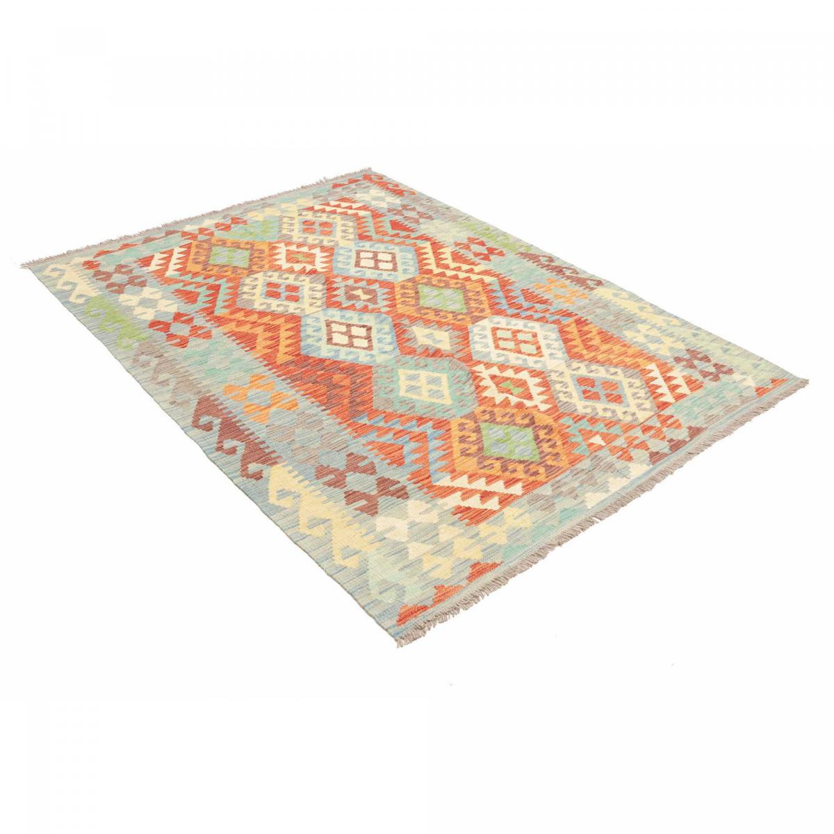 Tapis d'orient ethnique authentique, tissé plat en laine naturelle — vue 4