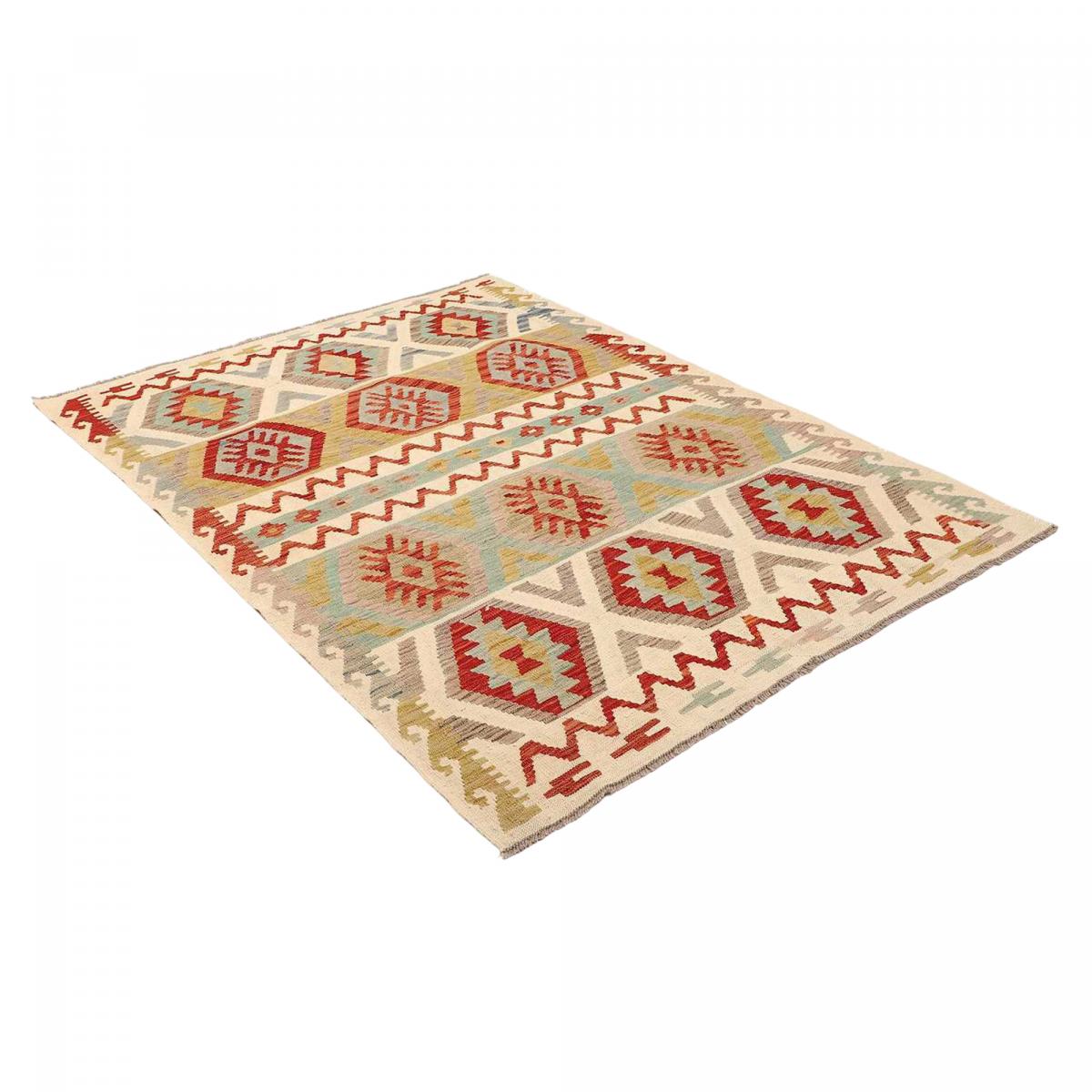 Tapis d'orient au motif ethnique, tissé plat en laine pure, KILIM 4 — vue 4