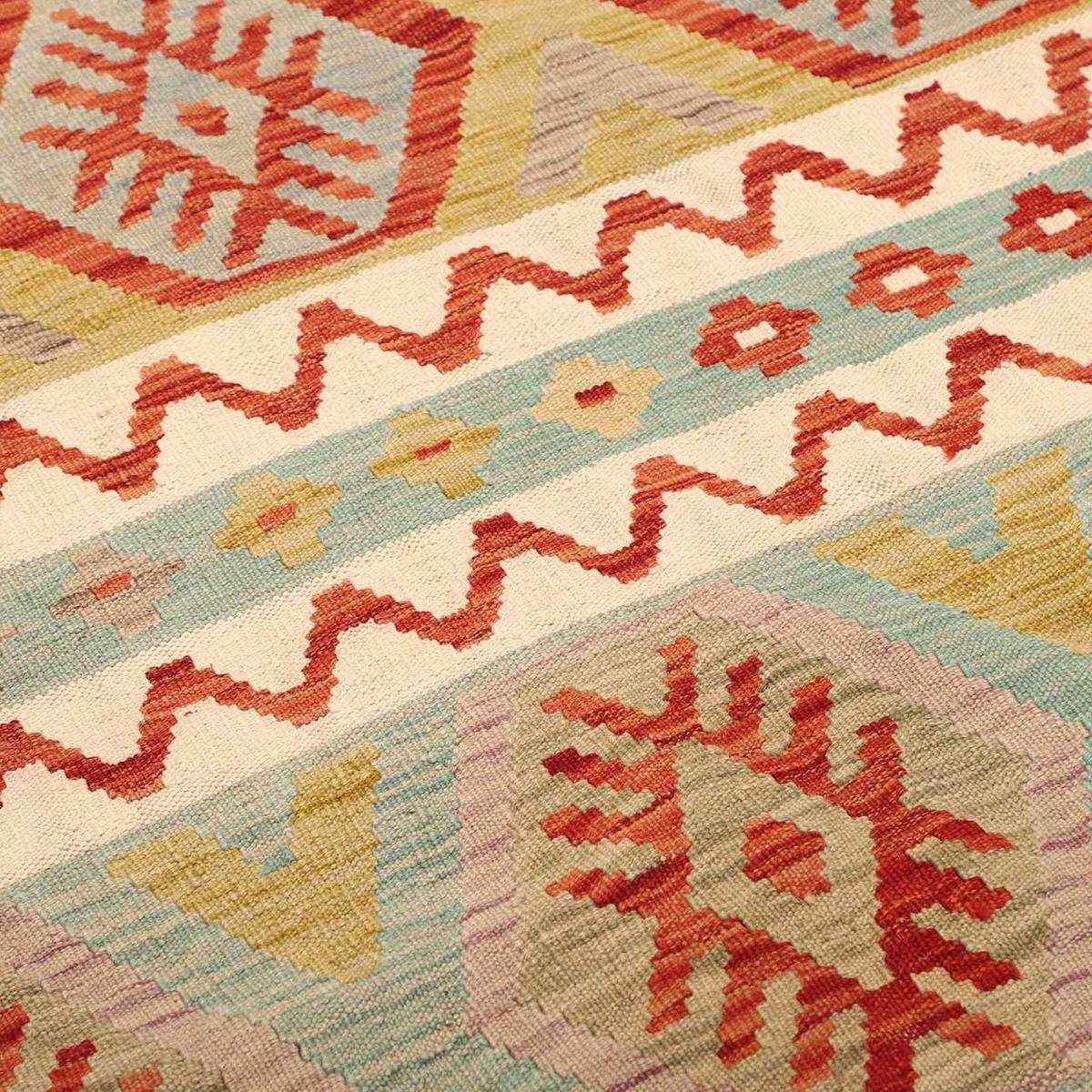 Tapis d'orient au motif ethnique, tissé plat en laine pure, KILIM 4 — vue 5