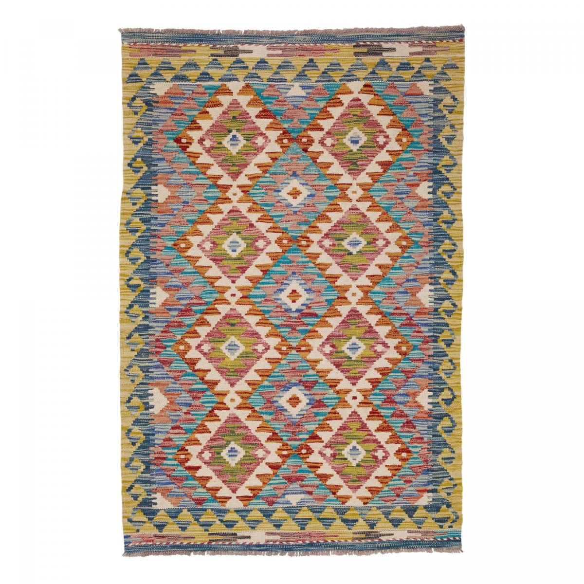 Tapis d'orient, motif géométrique authentique, tissé en laine, KILIM 6