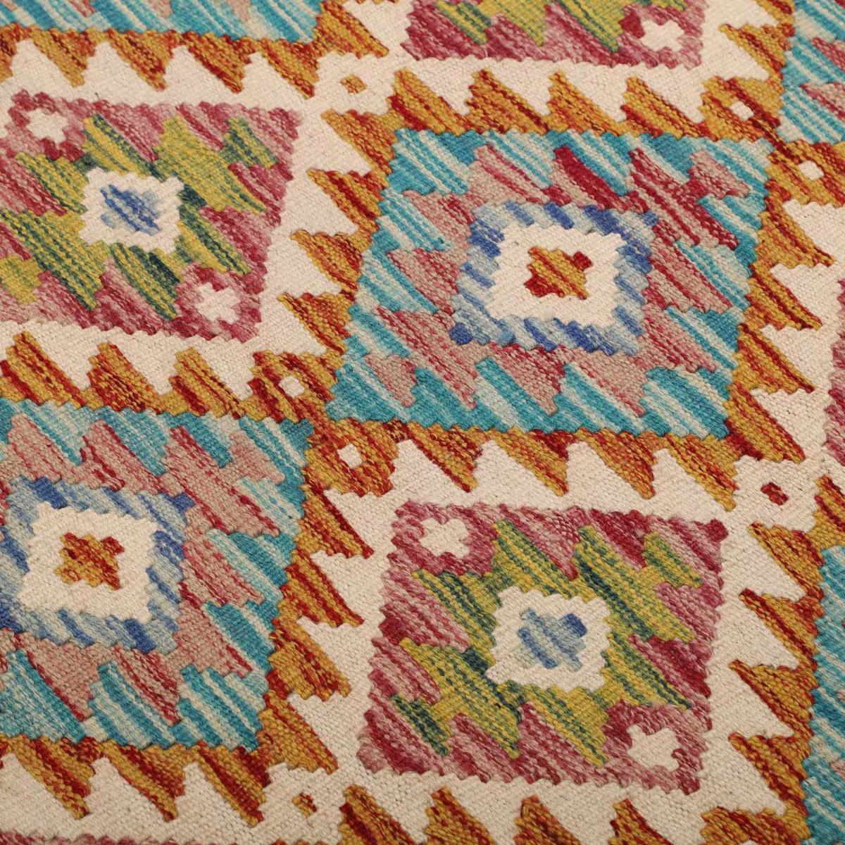 Tapis d'orient, motif géométrique authentique, tissé en laine, KILIM 6 — vue 5