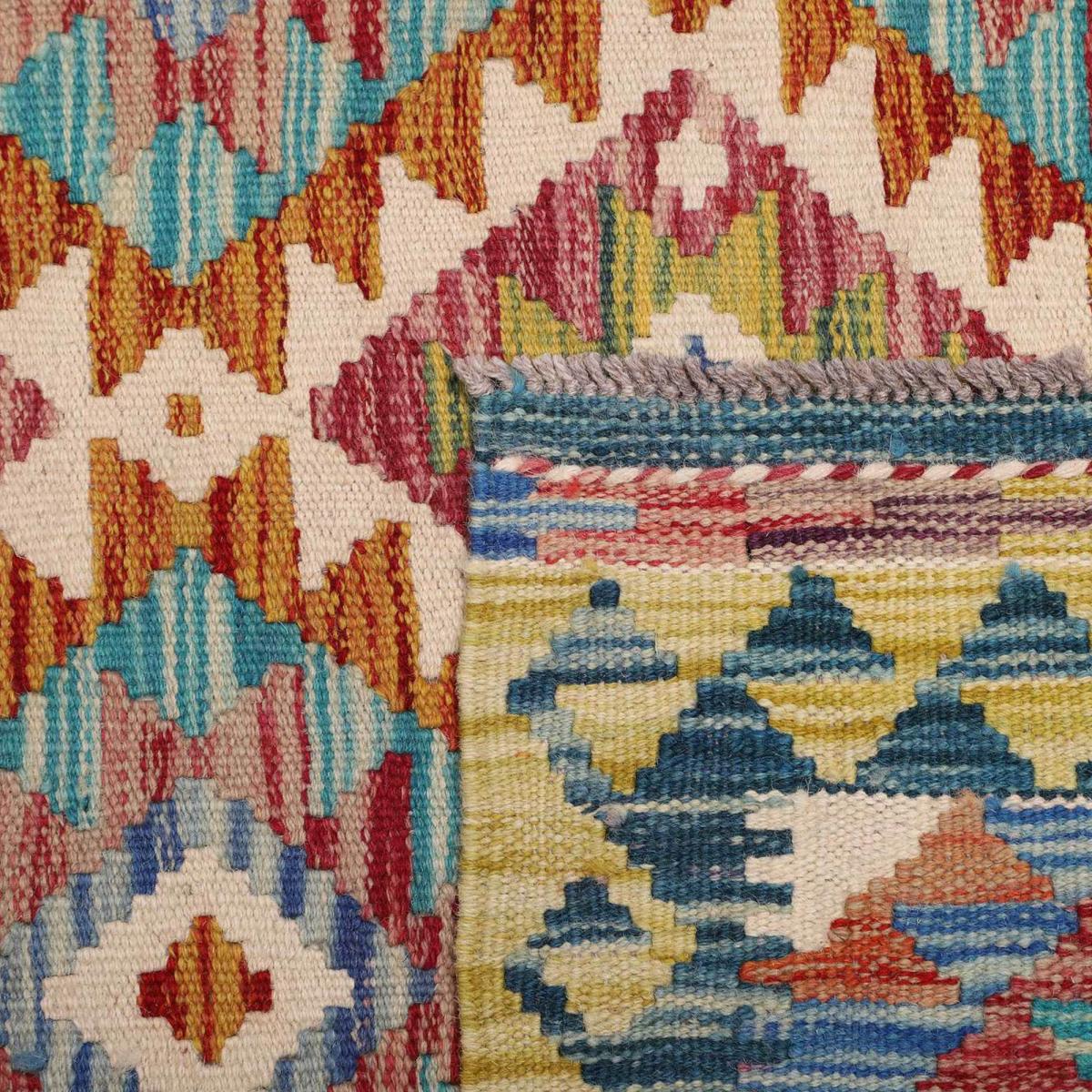 Tapis d'orient, motif géométrique authentique, tissé en laine, KILIM 6 — vue 6