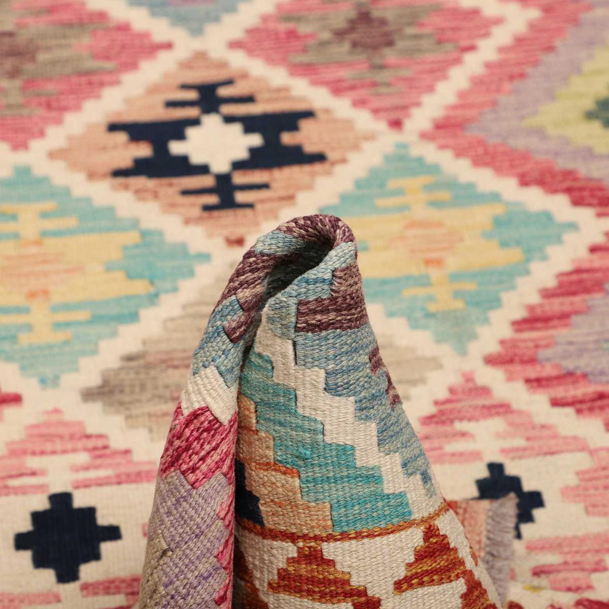 Tapis d'orient au motif ethnique, tissé à plat en laine, KILIM 7 — vue 6