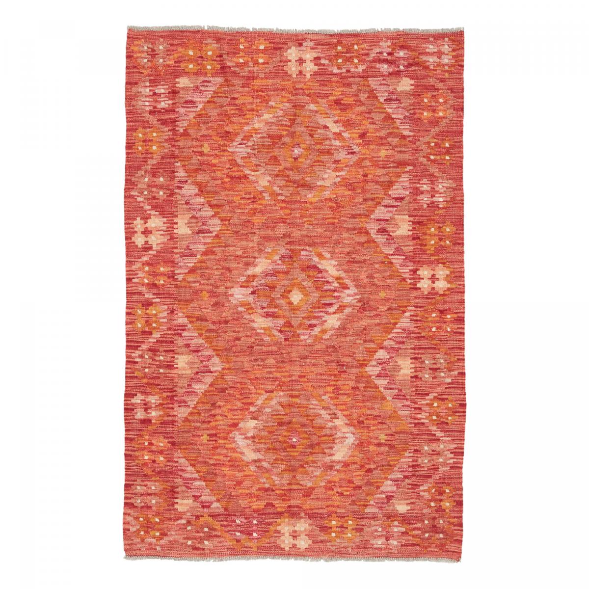 Tapis d'orient, motif géométrique artisanal, tissé plat, KILIM 12